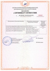 Приложение к сертификату № НСОПБ.RU.ЭО.ПР150.Н.01755