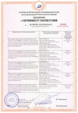 Приложение к сертификату № НСОПБ.RU.ЭО.ПР150.Н.01757